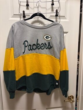 Green Bay Packers Colorblock Sweatshirt - Gray, Gold, Green